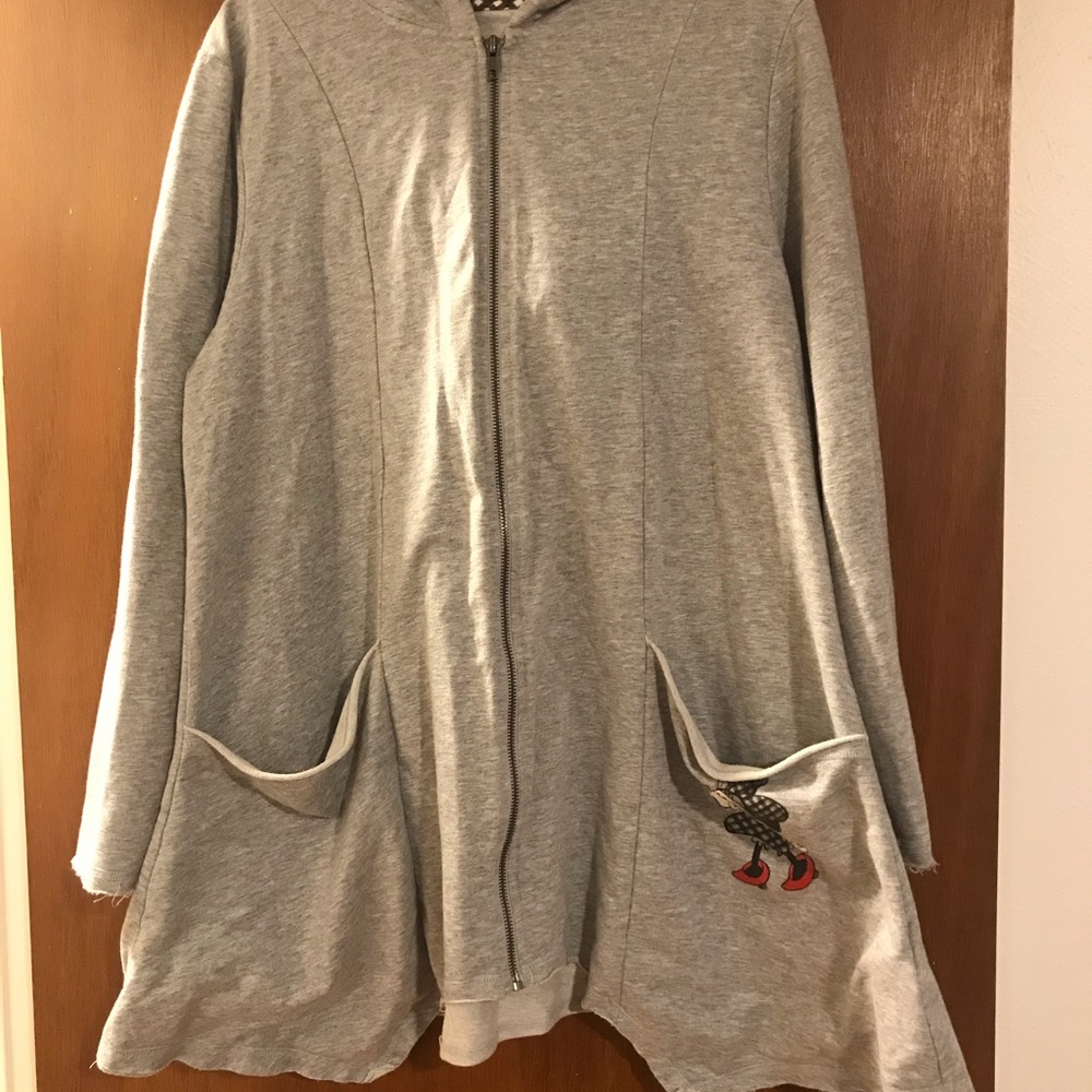 Tunic style Disney zip up sweat jacket